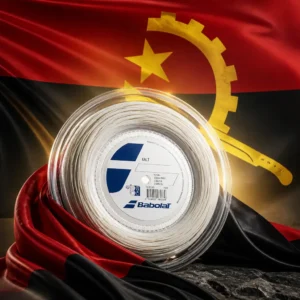 cardio tennis classes Melrose Park — Babolat XALT 16g Tennis String Reel with the national flag of Angola