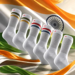 cardio tennis classes near me Fort Lauderdale — the Danish Endurance Crew Socks combined with the national flag of India