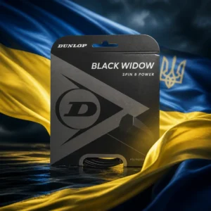 cardio tennis classes Plantation — the Dunlop Black Widow 16g Tennis String Set combined with the national flag of Ukraine