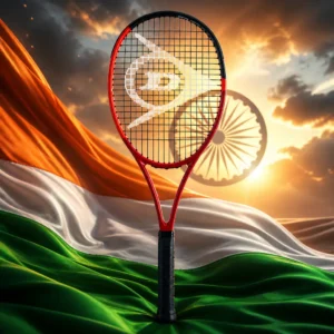 cardio tennis classes Riverside Park — the Dunlop CX 200 Tennis Racquet combined with the national flag of India
