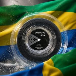 cardio tennis classes South Florida — the Dunlop Explosive Spin 16g Tennis String Reel combined with the national flag of Gabon