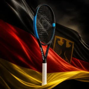 cardio tennis clinic Bay Colony — the Dunlop FX 500 Lite V26 Tennis Racquet combined with the national flag of Germany