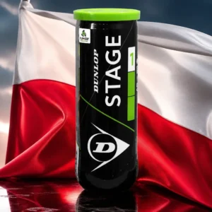 cardio tennis clinic Davie — the Dunlop Stage 1 Green Tennis Ball 3-Pack combined with the national flag of Poland