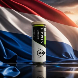 cardio tennis clinic Dorsey Riverbend — the Dunlop Stage 1 Green Tennis Ball Case combined with the national flag of Netherlands