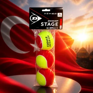 cardio tennis clinic Fort Lauderdale — the Dunlop Stage 3 Red Tennis Ball 3-Pack combined with the national flag of Turkey