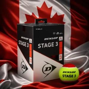 cardio tennis clinic Galt Ocean Mile — the Dunlop Stage 3 Red Tennis Ball Case combined with the national flag of Canada