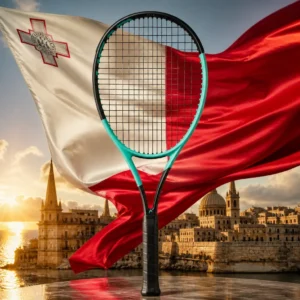 cardio tennis clinic Melrose Park — the Head Auxetic 2.0 Boom Team Tennis Racquet combined with the national flag of Malta