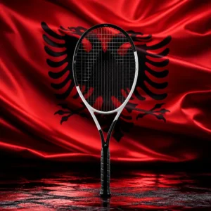 cardio tennis clinic Rio Vista — the Head Speed Pro Legend 2024 Tennis Racquet combined with the national flag of Albania