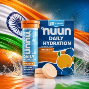 cardio tennis clinics 33004 — the Nuun Immunity Electrolyte Tablets 80-Pack combined with the national flag of India