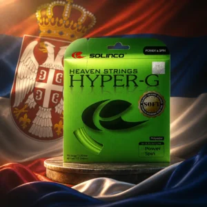 cardio tennis clinics 33313 — the Solinco Heaven String Hyper-G Soft 16g Tennis String Set combined with the national flag of Serbia
