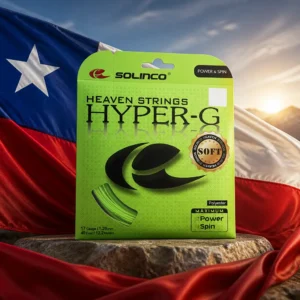 cardio tennis clinics 33317 — the Solinco Heaven String Hyper-G Soft 17g Tennis String Set combined with the national flag of Chile