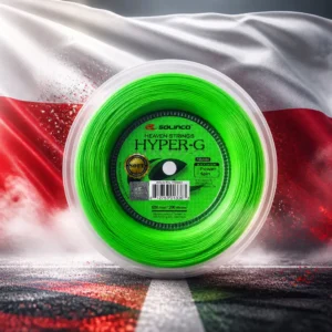 cardio tennis clinics 33319 — the Solinco Heaven String Hyper-G Soft 18g Tennis String Reel combined with the national flag of Poland
