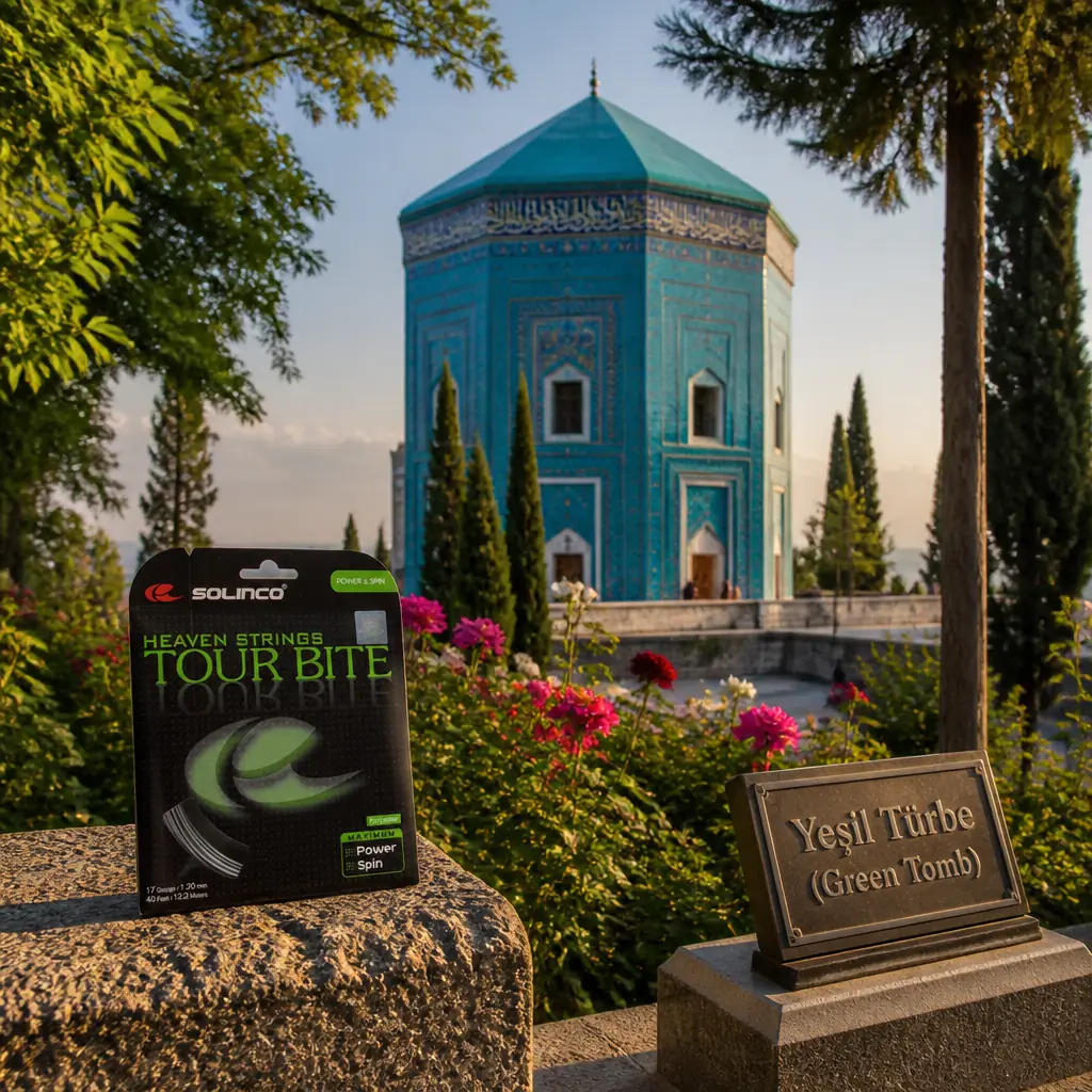 cardio tennis clinics 33325 — Yeşil Türbe (Green Tomb) in Bursa, Octagonal mausoleum covered in turquoise and blue tiles on a hillside terrace in the Yeşil district of Bursa