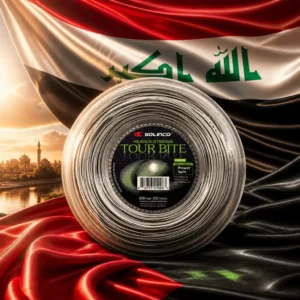 cardio tennis clinics 33388 — the Solinco Heaven Strings Tour Bite 20g Tennis String Reel combined with the national flag of Iraq