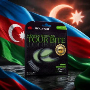 cardio tennis clinics Colee Hammock — the Solinco Heaven Strings Tour Bite soft 16L Tennis String Set combined with the national flag of Azerbaijan