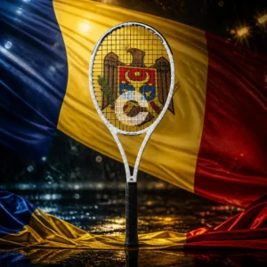 cardio tennis clinics Downtown Fort Lauderdale — the Solinco Whiteout 305 V2 Tennis Racquet combined with the national flag of Moldova