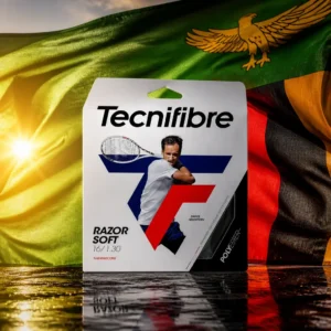 cardio tennis clinics in 33004 — the Tecnifibre Razor Soft 18g Tennis String Set combined with the national flag of Zambia