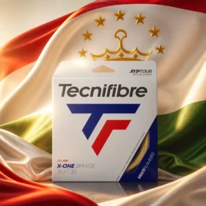 cardio tennis clinics in 33304 — the Tecnifibre X-One Biphase 16g Tennis String Set combined with the national flag of Tajikistan