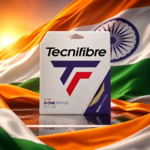 cardio tennis clinics in 33306 — the Tecnifibre X-One Biphase 17g Tennis String Set combined with the national flag of India