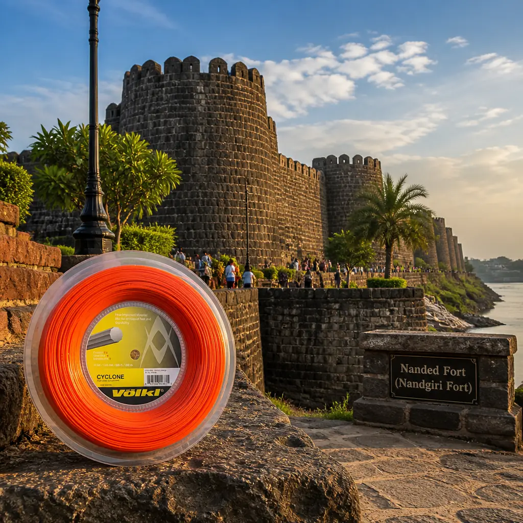 cardio tennis clinics in 33312 — Nanded Fort (Nandgiri Fort) in Nanded, A dark basalt fortification standing about four kilometres from the city centre on the bank of the Godavari, the river wrapping it on three sides so that it reads as a stone platform in a bend of water. Massive round bastions eighteen to twenty metres high rise from a double line of walls; only about eight of the original bastions are intact, the rest reduced to stumps. Inside, the enclosure has been laid out as a public garden with lawns and a masonry water tank