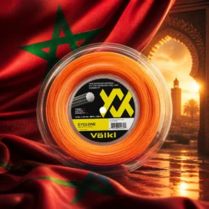 cardio tennis clinics in 33319 — the Volkl Cyclone 19g Tennis String Reel combined with the national flag of Morocco