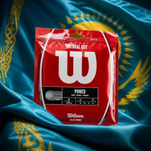 cardio tennis clinics in 33328 — the Wilson Natural Gut 17g Tennis String Set combined with the national flag of Kazakhstan
