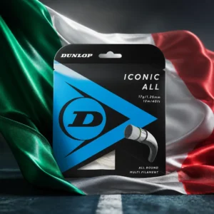 cardio tennis Davie — the Dunlop Iconic All 17g Tennis String Set combined with the national flag of Italy