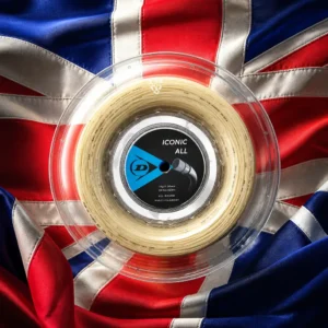 cardio tennis Downtown Fort Lauderdale — the Dunlop Iconic All 17g Tennis String Reel combined with the national flag of United Kingdom