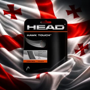 cardio tennis fitness — the Head Hawk Touch 16g Tennis String Set combined with the national flag of Georgia