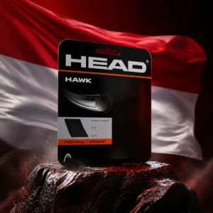 cardio tennis for anxiety relief Fort Lauderdale — the Head Hawk 16g Tennis String Set combined with the national flag of Indonesia