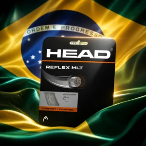 cardio tennis for depression support — the Head Reflex MLT 16g Tennis String Set combined with the national flag of Brazil