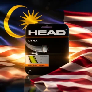 cardio tennis for focus — the Head Lynx 16g Tennis String Set combined with the national flag of Malaysia