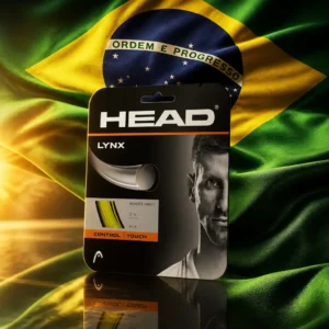cardio tennis for grief support — the Head Lynx 17g Tennis String Set combined with the national flag of Brazil
