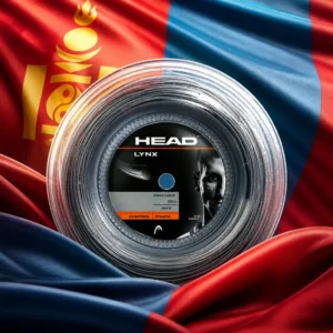cardio tennis for loneliness — the Head Lynx 17g Tennis String Reel combined with the national flag of Mongolia