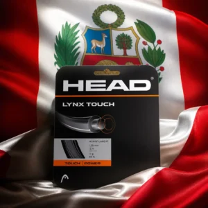 cardio tennis for mood boost — the Head Lynx Touch 16g Tennis String Set combined with the national flag of Peru