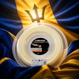 cardio tennis Galt Ocean Mile — the Head Velocity Power 17g Tennis String Reel combined with the national flag of Barbados