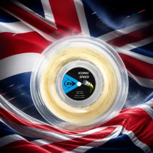 cardio tennis in 33311 — the Dunlop Iconic Speed 17g Tennis String Reel combined with the national flag of United Kingdom
