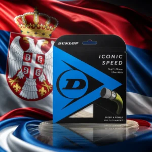 cardio tennis in 33312 — the Dunlop Iconic Speed 17g Tennis String Set combined with the national flag of Serbia