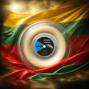 cardio tennis in 33313 — the Dunlop Iconic Touch 16g Tennis String Reel combined with the national flag of Lithuania
