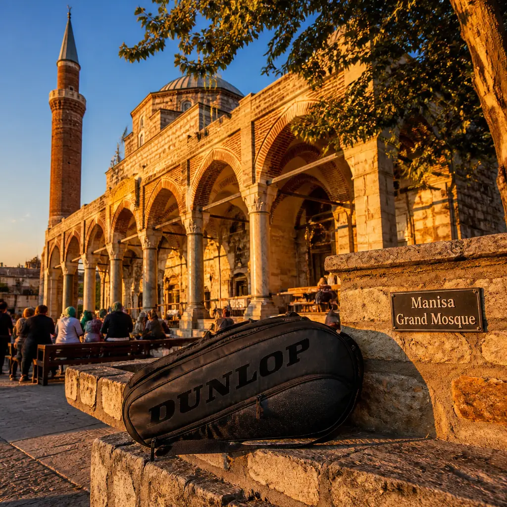 cardio tennis in 33317 — Manisa Grand Mosque in Manisa, A fourteenth-century mosque of rough stone and reused antique columns on the slope of Spil Mountain, with a low dome, arcaded courtyard, and brick minaret overlooking the city