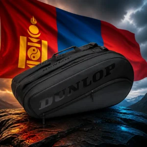 cardio tennis in 33321 — the Dunlop Sports Team Tennis Bag (8 Racquet) combined with the national flag of Mongolia