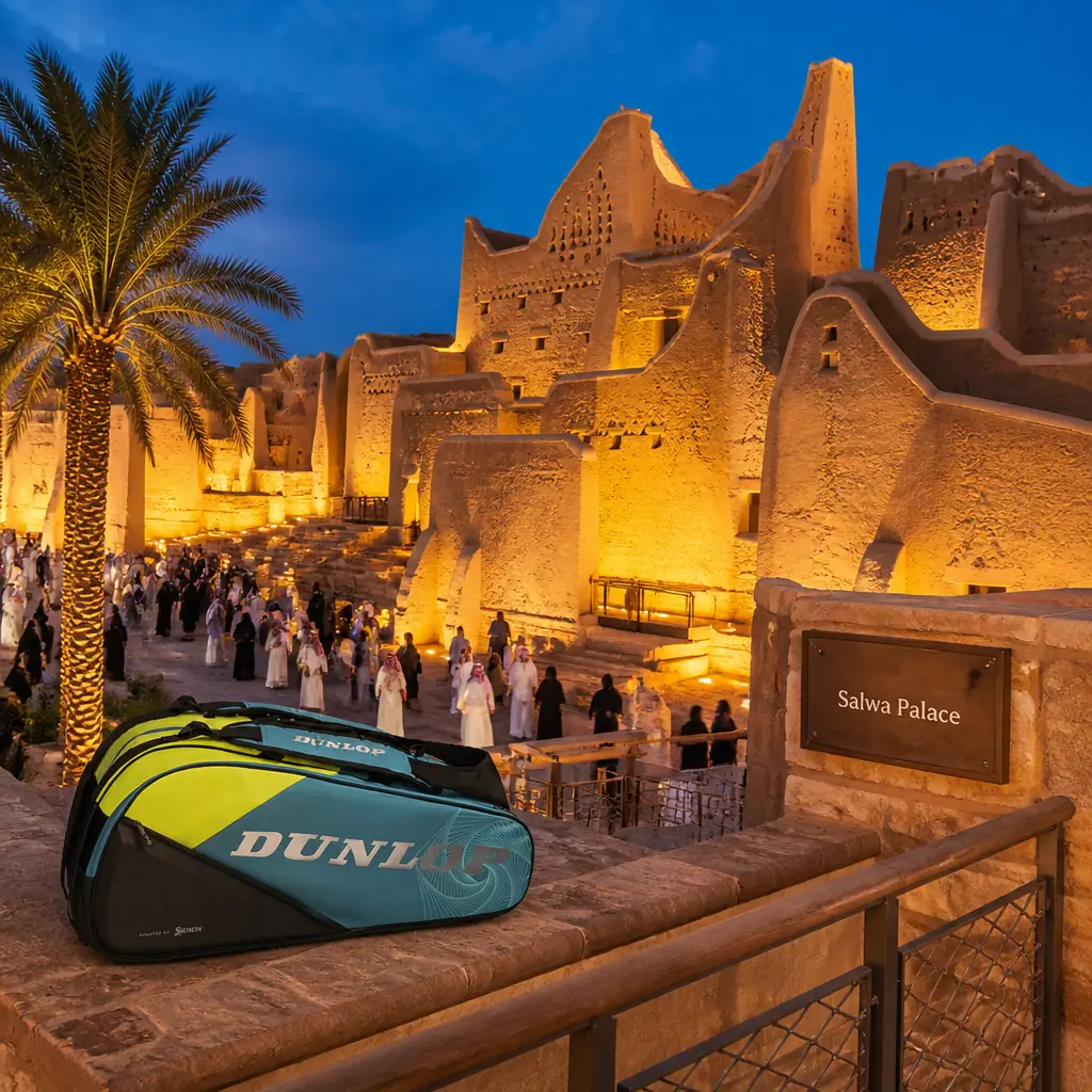 cardio tennis in 33324 — Salwa Palace in Diriyah, A many-storeyed complex of mud-brick towers and courtyards with battered golden walls and rows of small triangular openings, the largest structure in the At-Turaif citadel