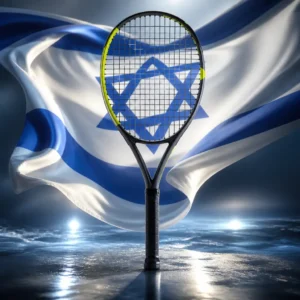 cardio tennis in 33326 — the Dunlop SX Team 260 Tennis Racquet combined with the national flag of Israel