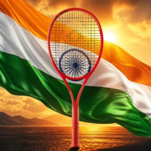 cardio tennis Lake Ridge — the Head Radical Team Tennis Racquet combined with the national flag of India