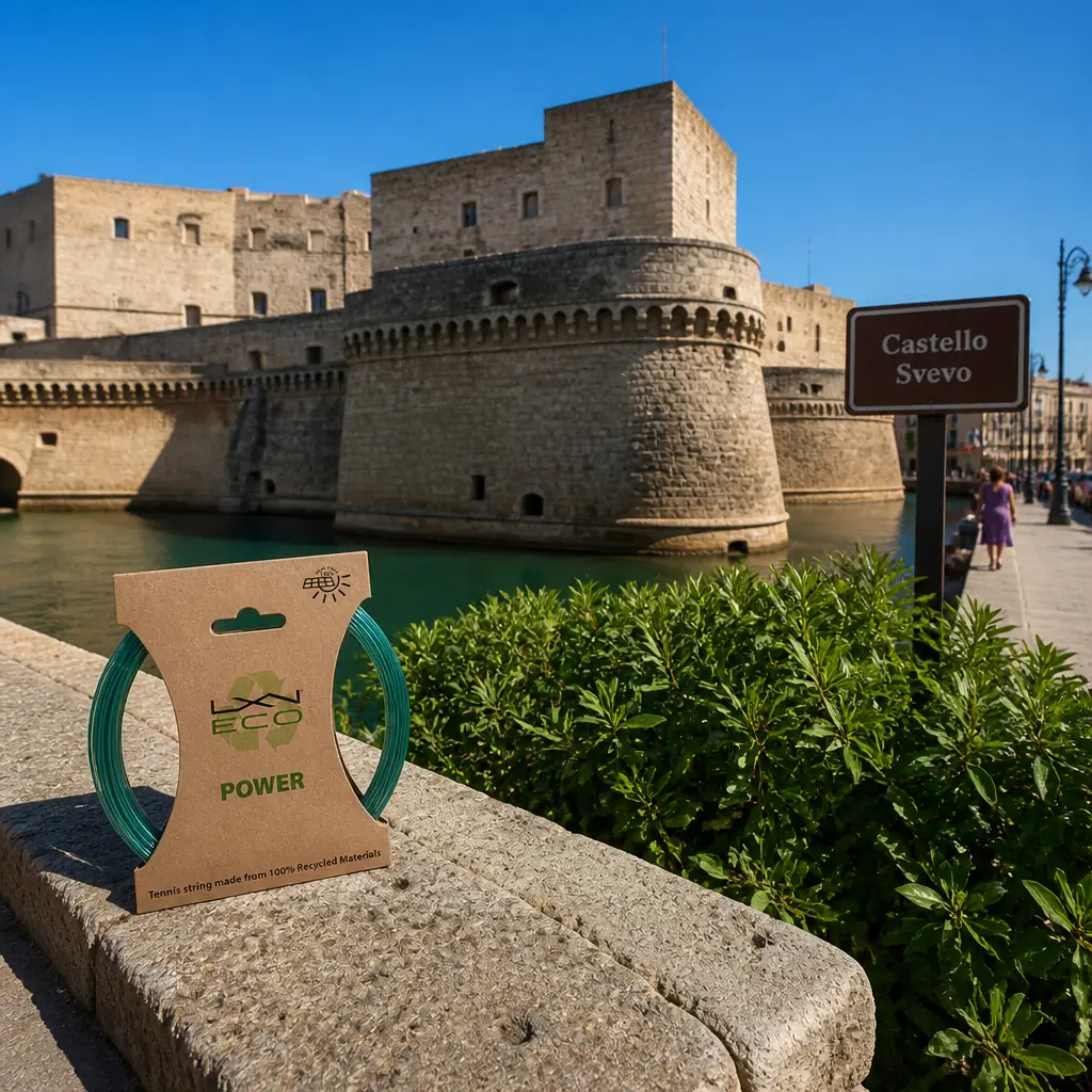 cardio tennis lessons Beverly Heights — Castello Svevo in Bari, A stern grey stone castle with massive corner towers and sloping bastions, moated and squared against the edge of Bari's old town