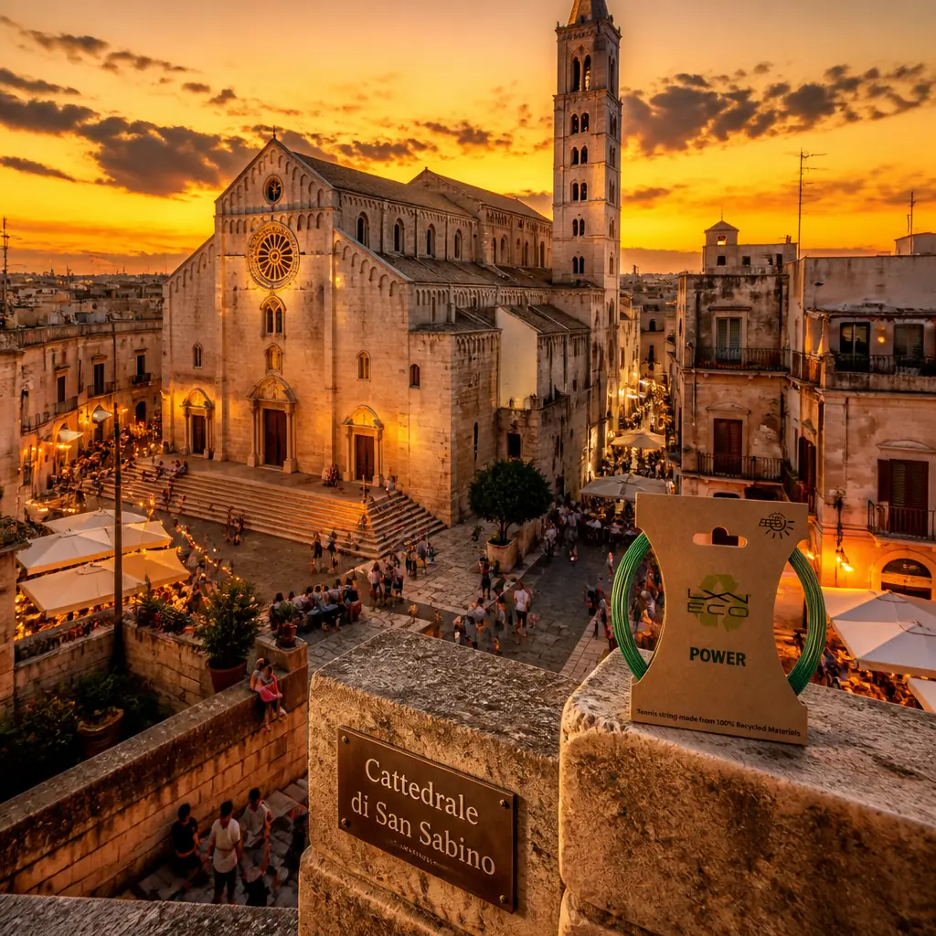 cardio tennis lessons Beverly Heights — Cattedrale di San Sabino in Bari, A white Romanesque cathedral with a tall campanile and a great rose window, rising over the tight labyrinth of Bari Vecchia's alleys