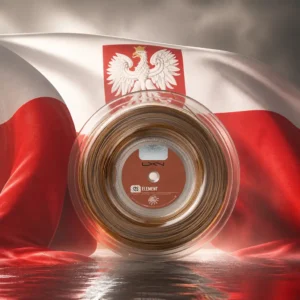 cardio tennis lessons Croissant Park — the Luxilon Element 16g Tennis String Reel combined with the national flag of Poland