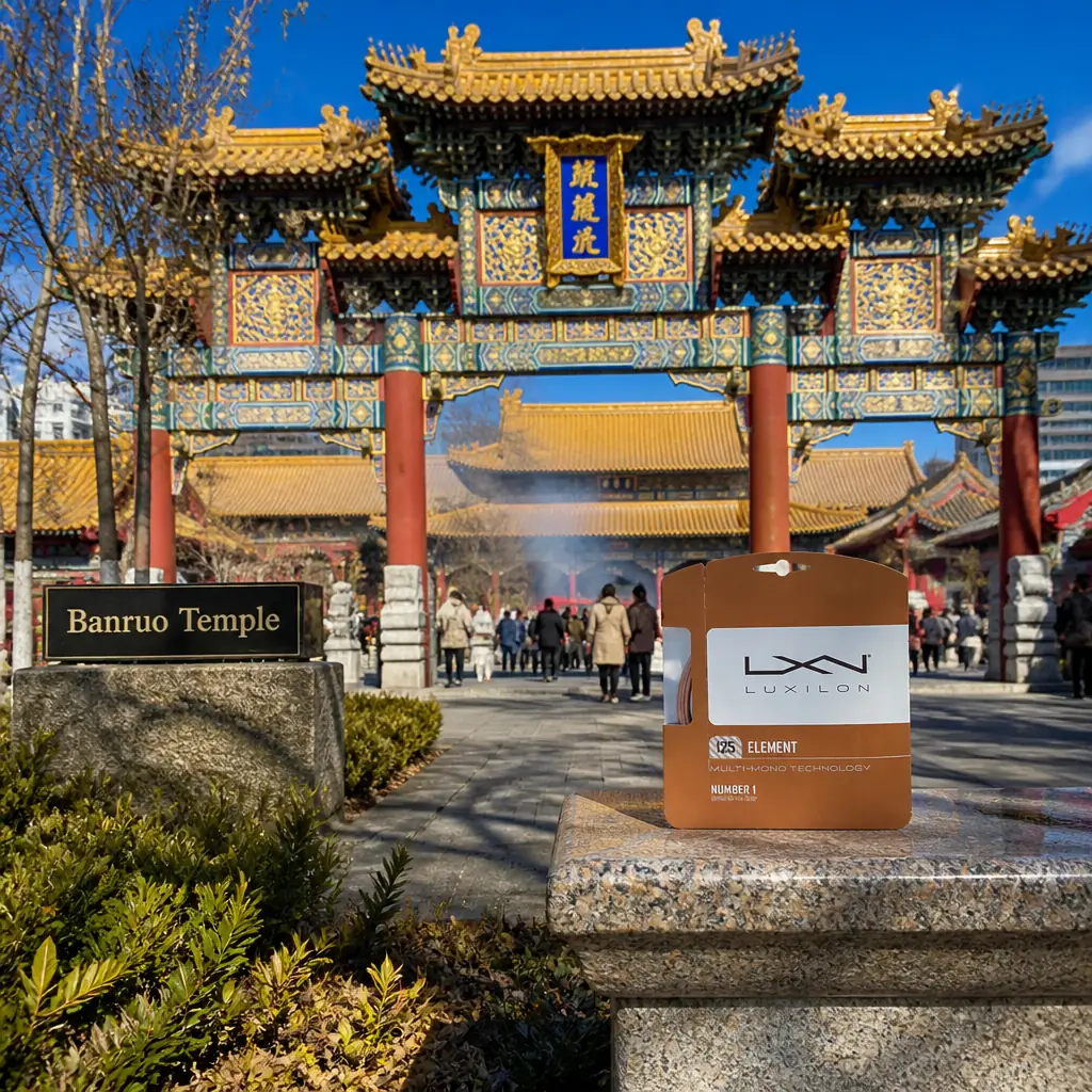 cardio tennis lessons Davie — Banruo Temple in Changchun, A Buddhist temple of golden-tiled roofs, red columns, and incense smoke, its gateway arch opening off a busy modern Changchun street