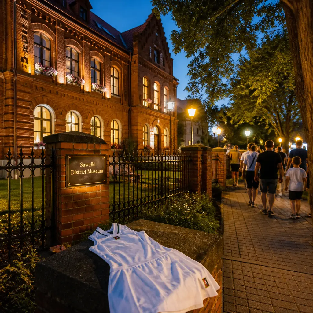 cardio tennis lessons Harbor Beach — Suwałki District Museum in Suwałki, A stately nineteenth-century brick school building with arched windows housing museum galleries, set back from a tree-lined provincial street
