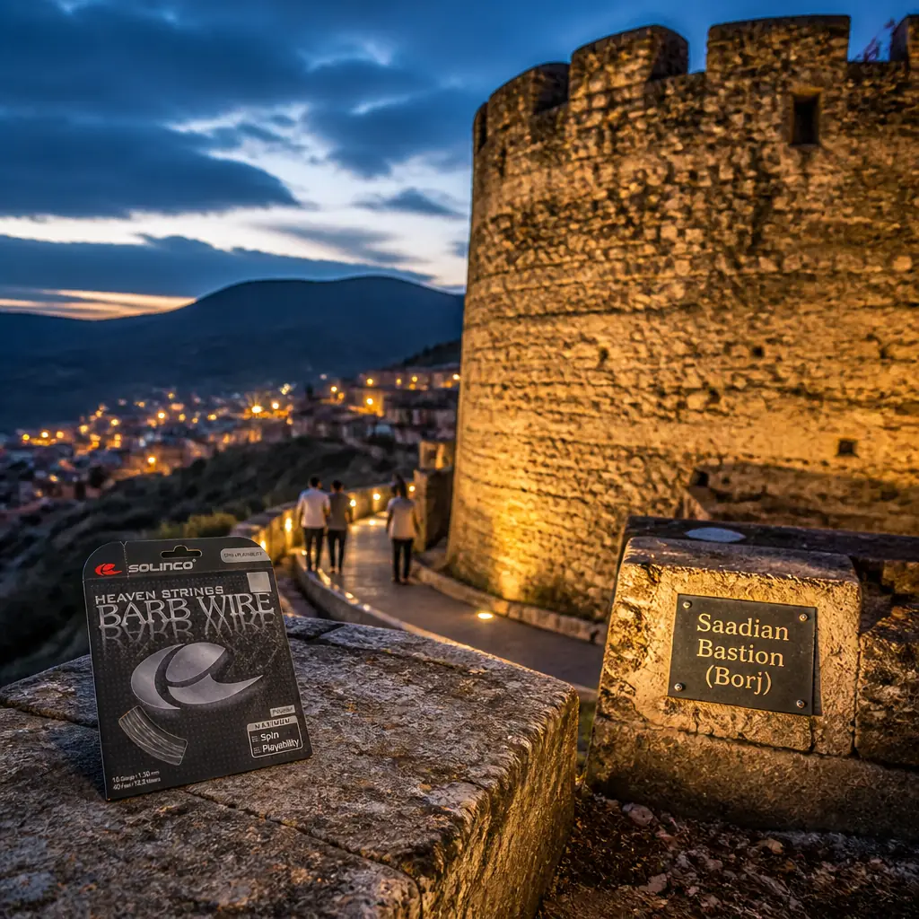 cardio tennis lessons near Las Olas Boulevard — Saadian Bastion (Borj) in Taza, A massive round artillery bastion of stone and rubble masonry projecting from medieval city walls, overlooking olive groves and a mountain pass